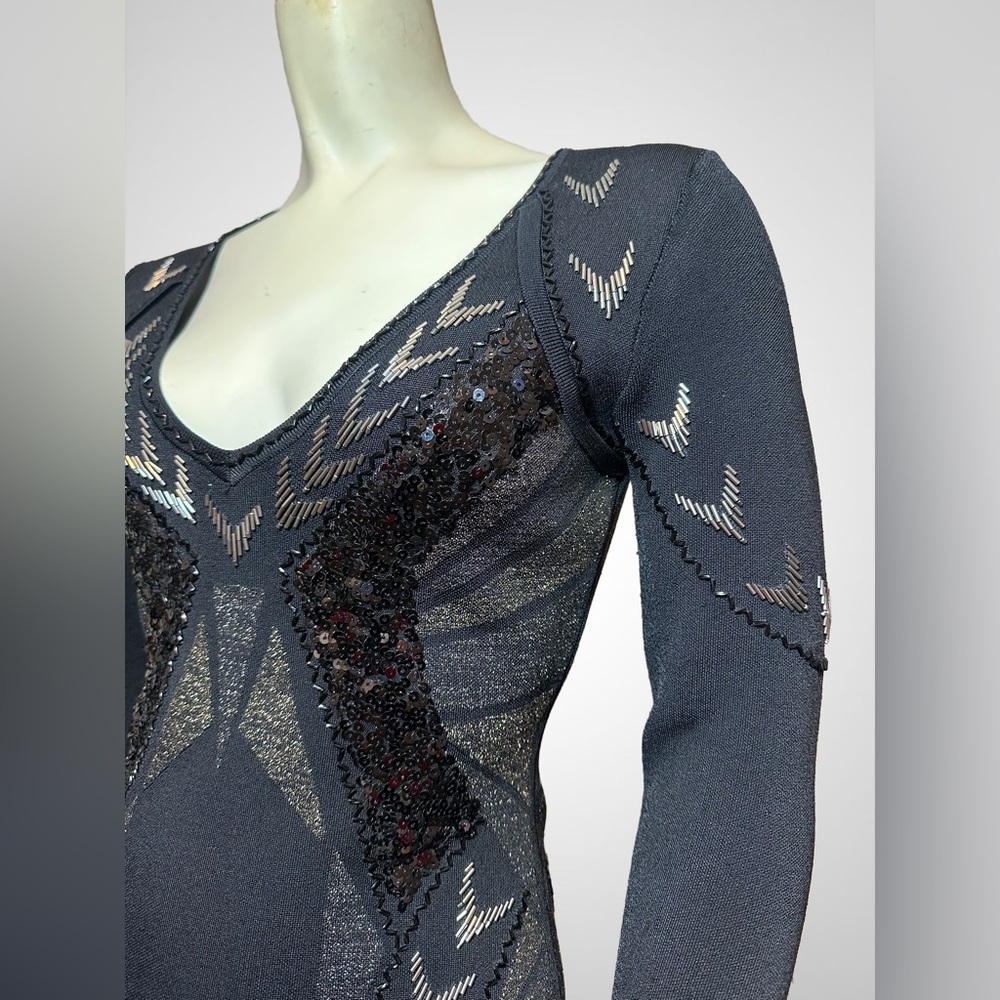Marciano Black Bandage 3/4 Sleeve Dress - Picture 2 of 5